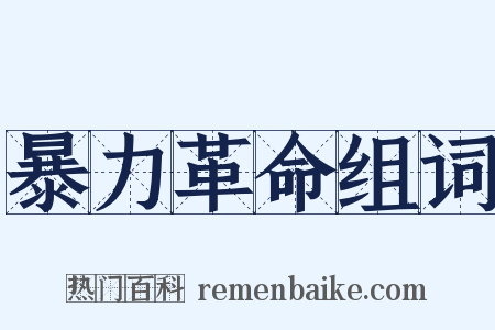 暴力革命组词是什么意思的图片